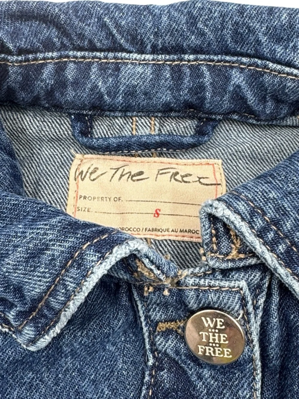 Free People We The Free Jade Denim Jacket Size Small - Picture 9 of 16